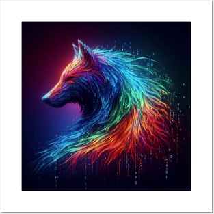 magestic wolf design Posters and Art